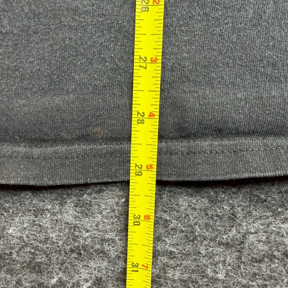 Champion T-Shirt Mens XL Black Short Sleeve Script Logo Cotton Faded READ - Picture 9 of 10